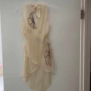 Beautiful sheer BCBGMAXAZRIA silk halter dress.